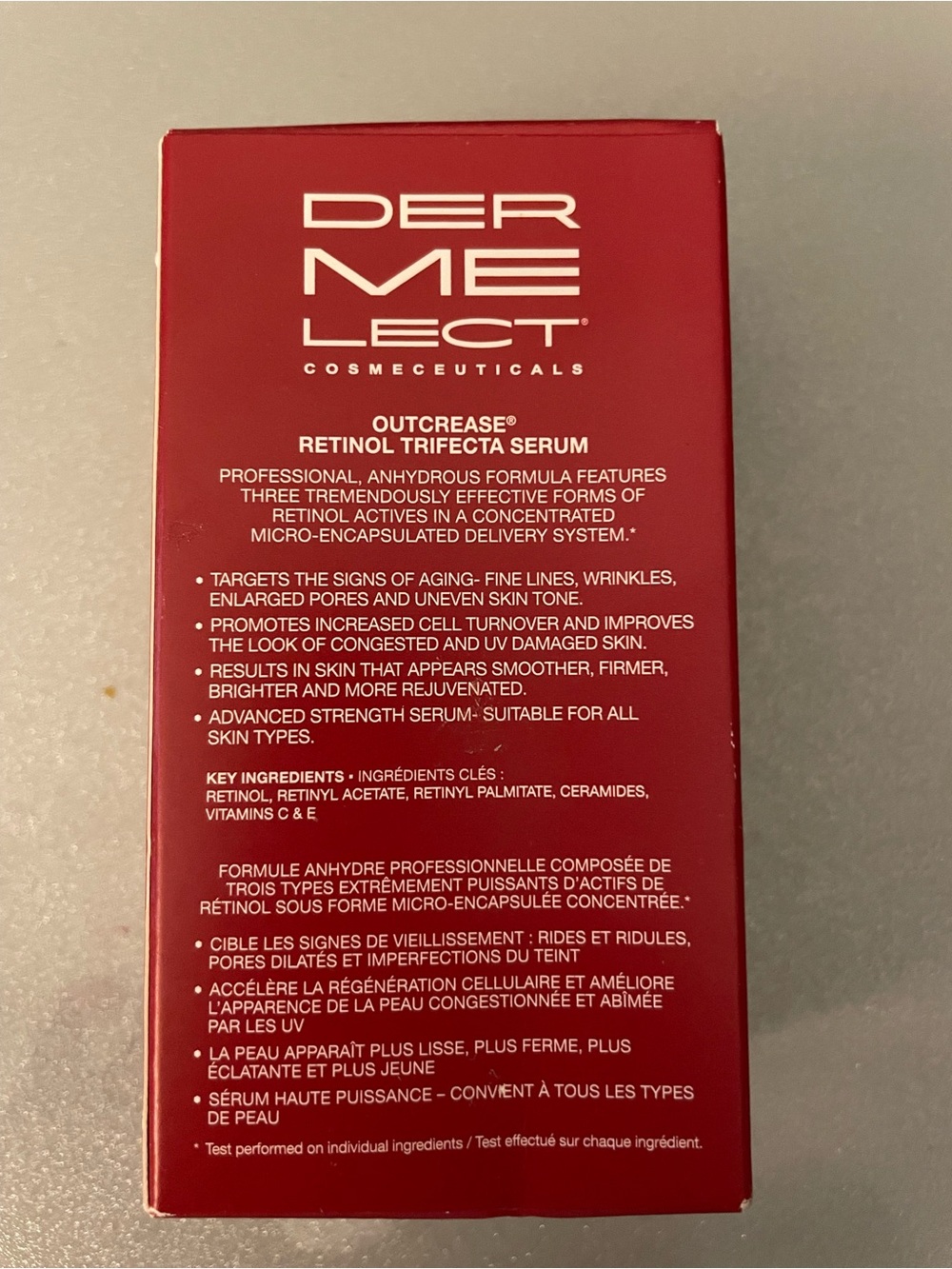 DERMELECT Women's Outcrease Retinol Trifecta Serum 1.0 oz Anti-Aging Wrinkle NIB - Picture 5 of 7